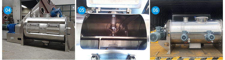 Ploughshare mixer for dry mortar production