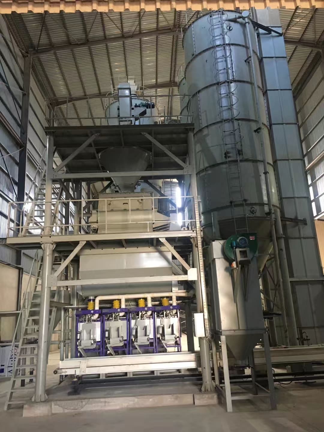 Dry-mix mortar production line project site in the Dominican Republic