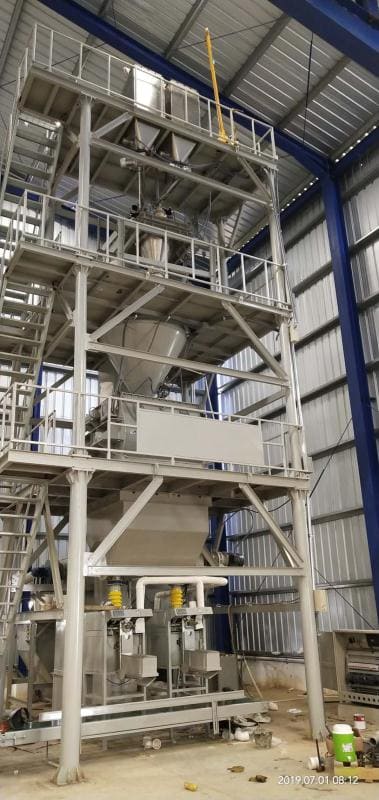 Dry-mix mortar production line project site in the Dominican Republic