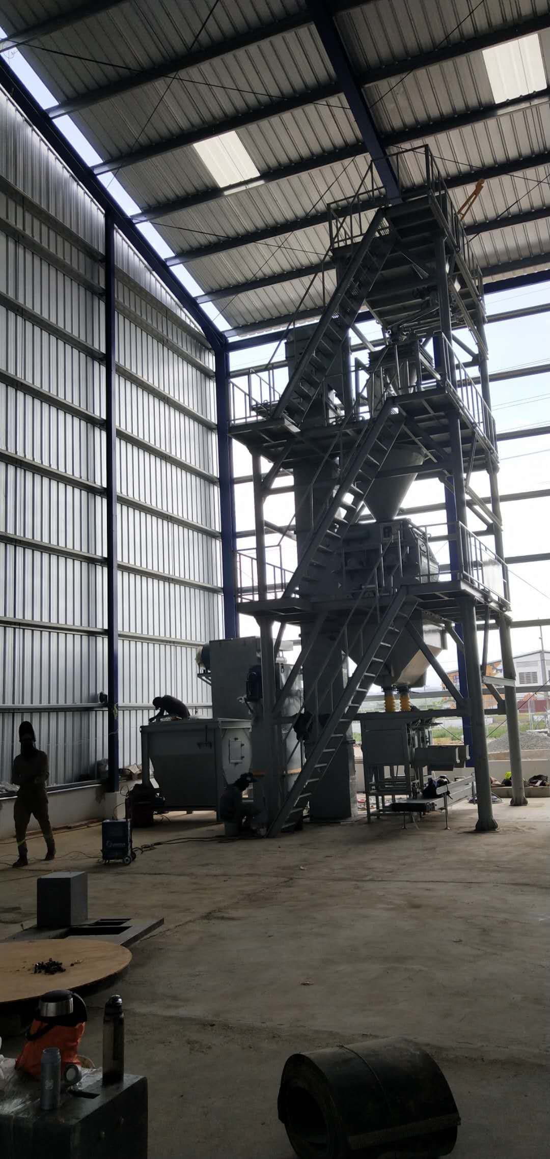 Dry-mix mortar production line project site in the Dominican Republic