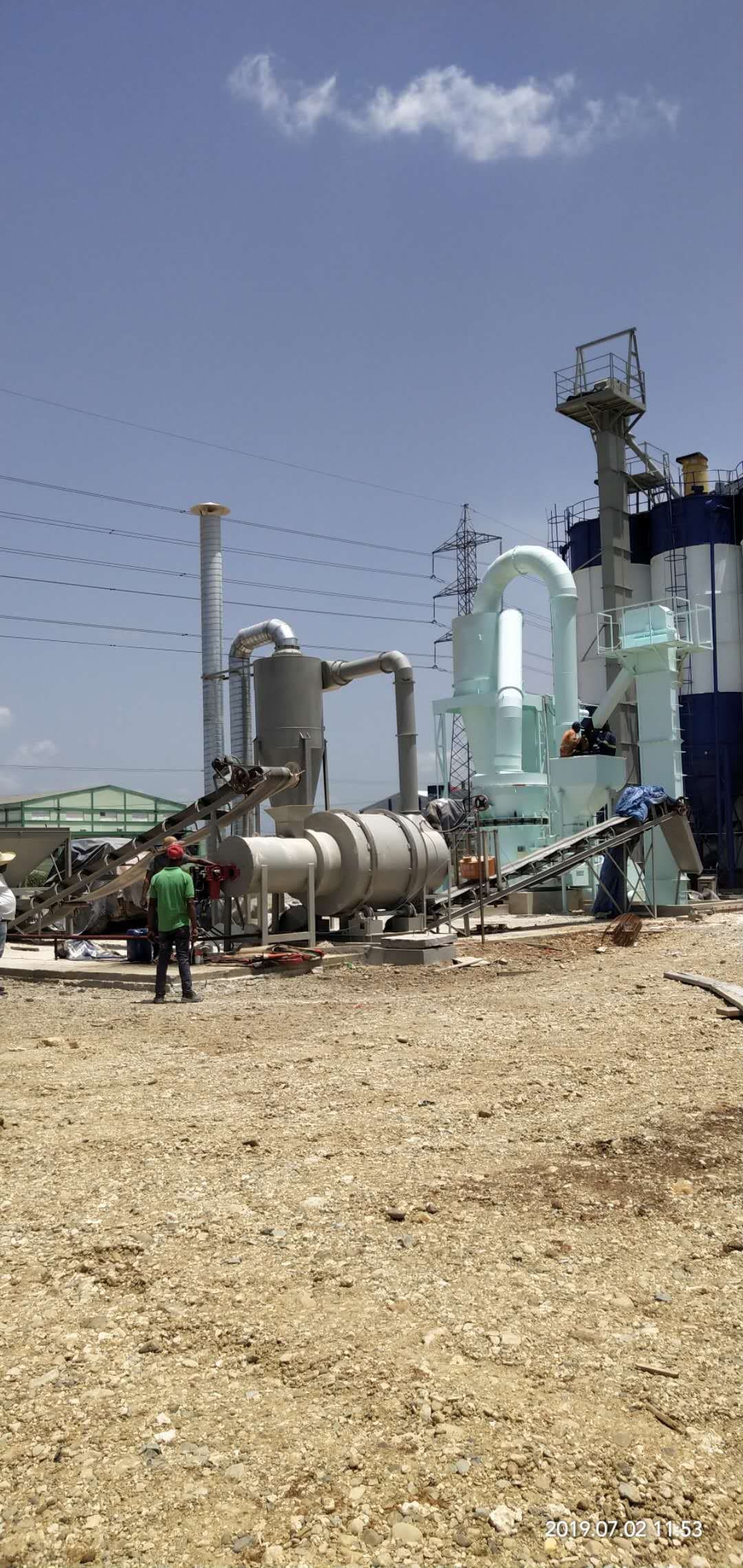 Dry-mix mortar production line project site in the Dominican Republic