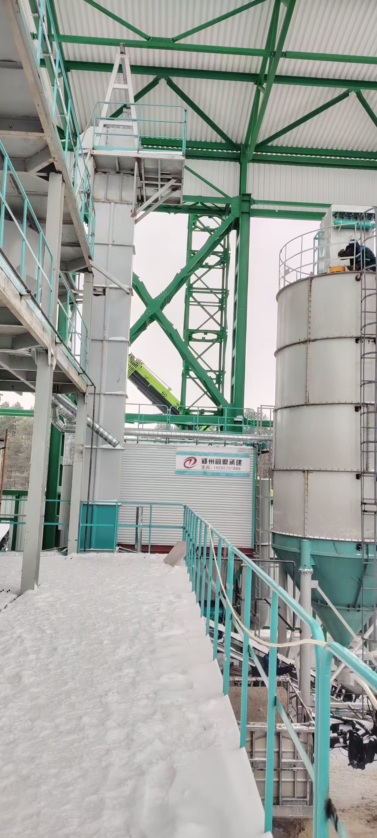 Installation site of dry-mixed mortar production line