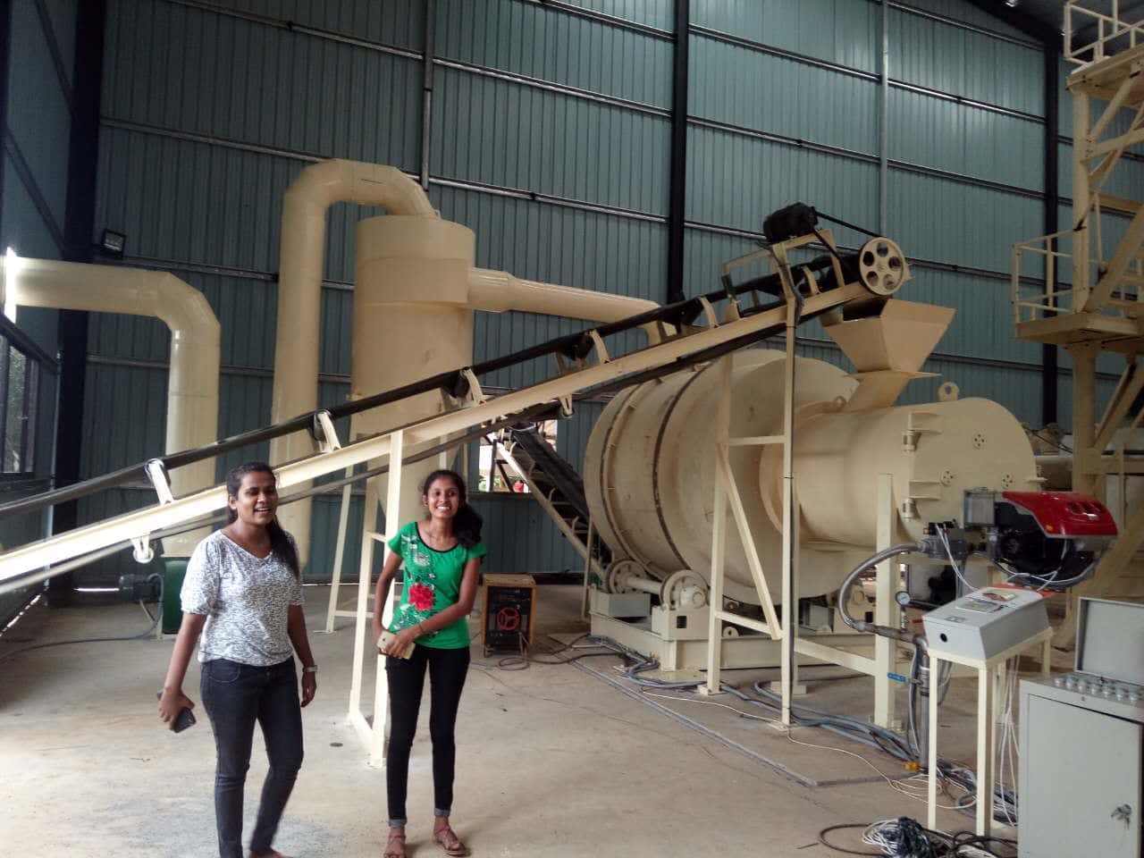 Installation of sand dryer  in Sri Lanka