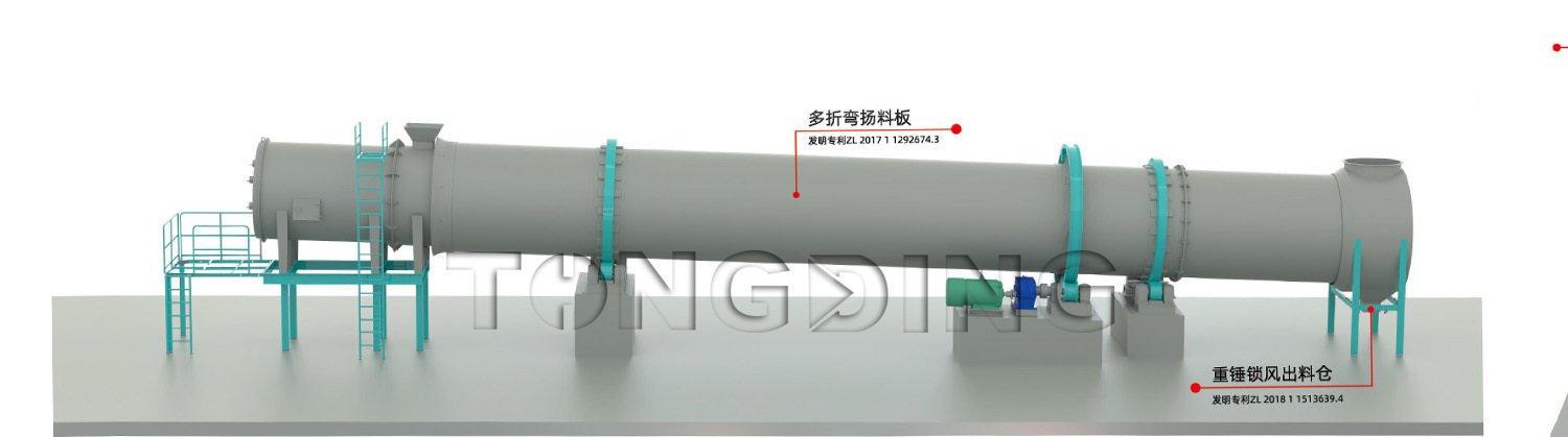 Industrial Single Cylinder Rotary Dryer Machine for Bentonite Clay